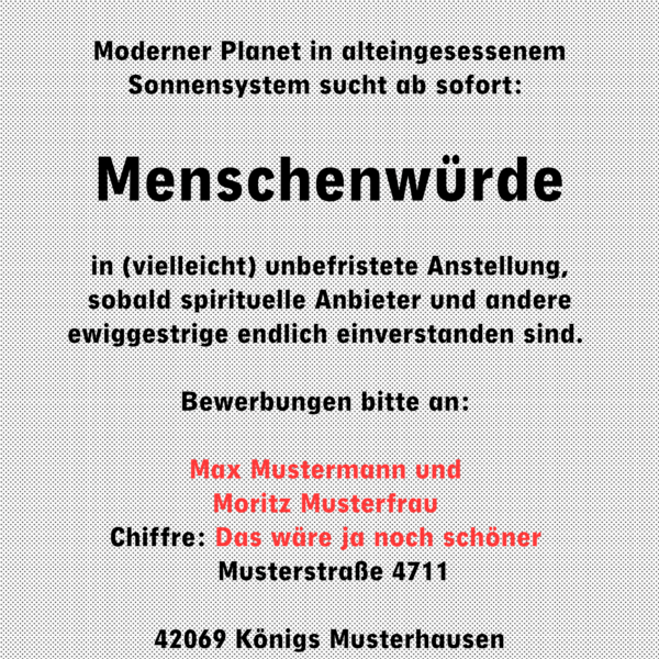 Cover des Gedichtbands Max Mustermann und Moritz Musterfrau oder: Das wäre ja noch schöner