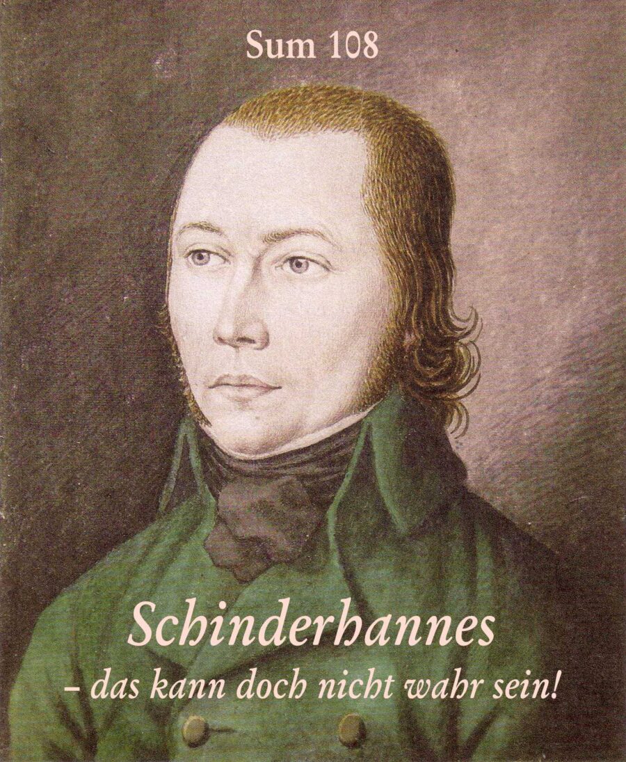 Cover des Buches ist ein zeitgenössisches Gemälde des Schinderhannes von Karl Matthias Ernst (1758-1830)