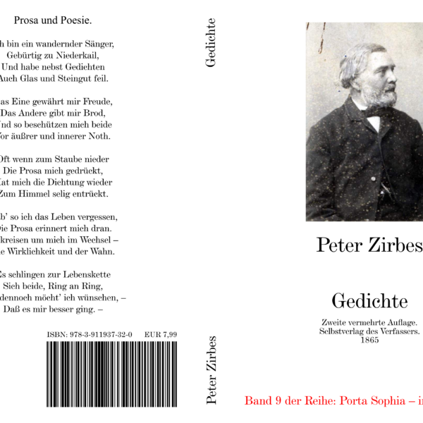 Vorder- und Rückseite des E-Book-Covers des Buchs "Gedichte von PeterZirbes".