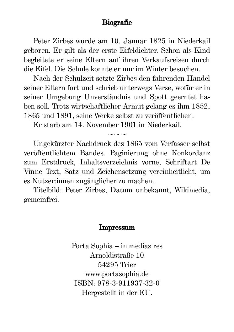 Gedichte von Peter Zirbes – Bild 2