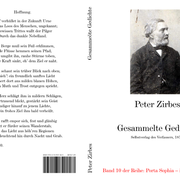 Bild des E-Book Covers und Backcovers des Bandes "Gesammelte Gedichte" von Peter Zirbes.